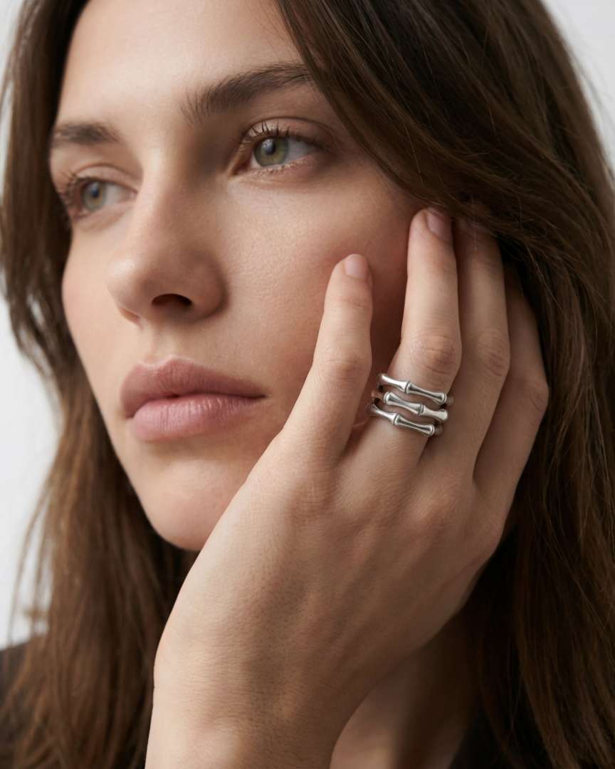 Anillo Bambú Silver