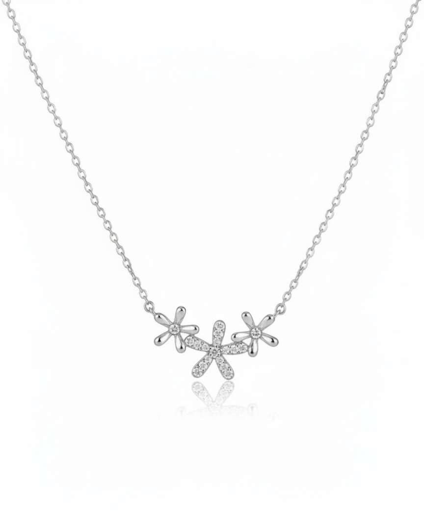 Collar Flowers Silver