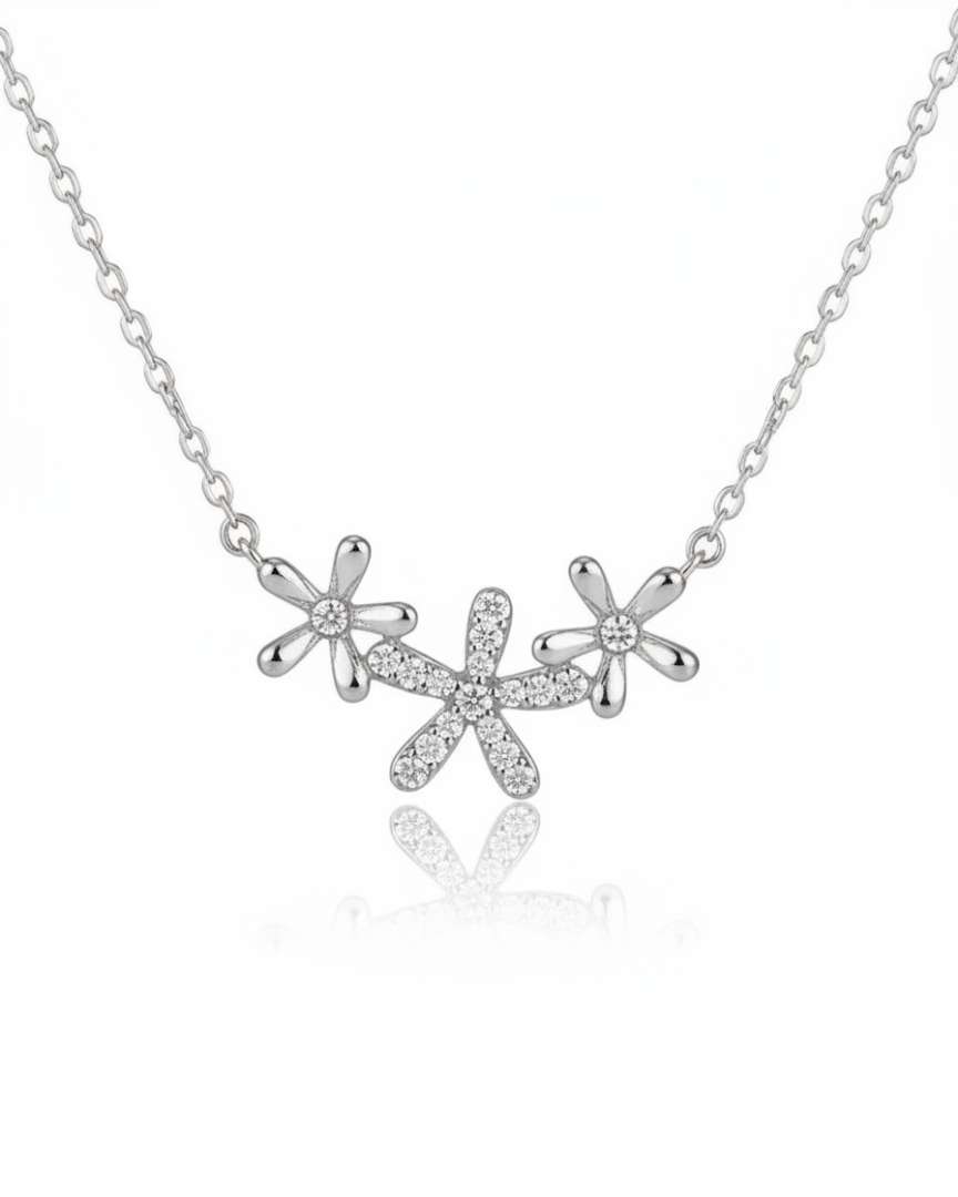 Collar Flowers Silver