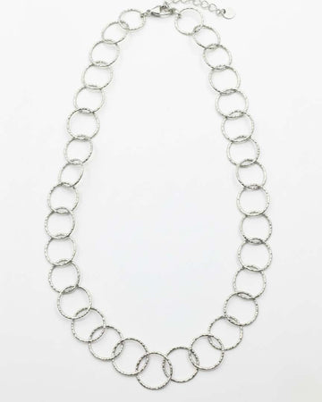 Collar Long Rounds Silver