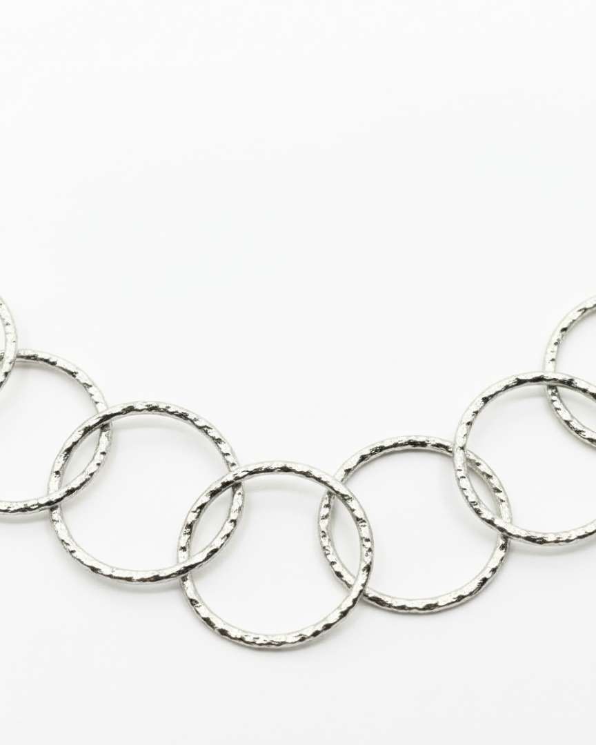 Collar Long Rounds Silver