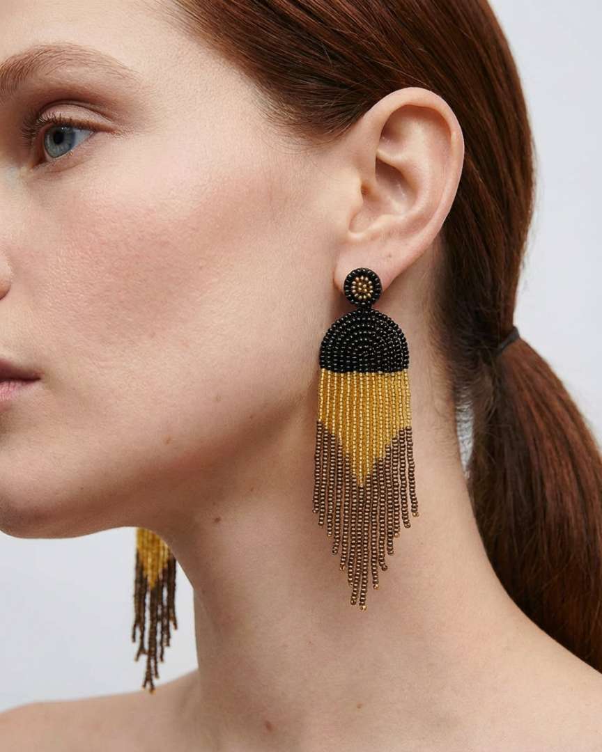 Pendientes Sahara Fringe